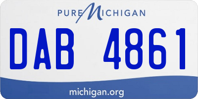 MI license plate DAB4861