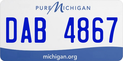 MI license plate DAB4867