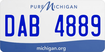 MI license plate DAB4889