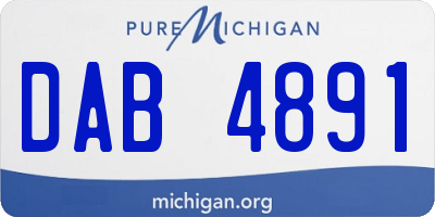 MI license plate DAB4891