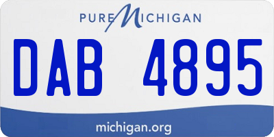 MI license plate DAB4895