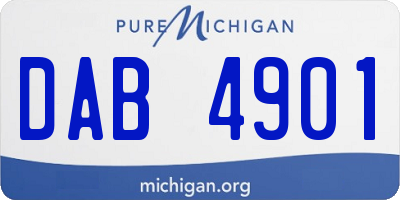 MI license plate DAB4901