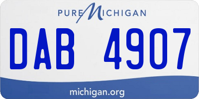 MI license plate DAB4907