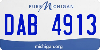 MI license plate DAB4913