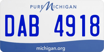 MI license plate DAB4918