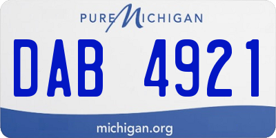 MI license plate DAB4921