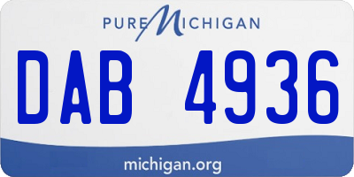 MI license plate DAB4936