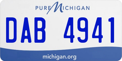 MI license plate DAB4941