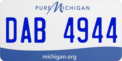 MI license plate DAB4944