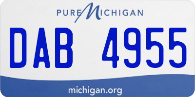 MI license plate DAB4955