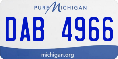 MI license plate DAB4966