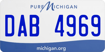 MI license plate DAB4969