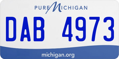 MI license plate DAB4973