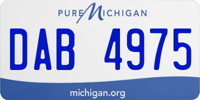MI license plate DAB4975