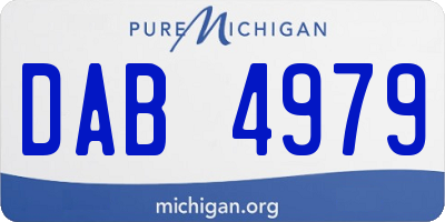 MI license plate DAB4979