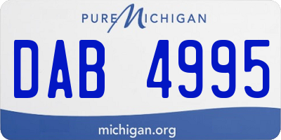 MI license plate DAB4995