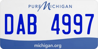 MI license plate DAB4997