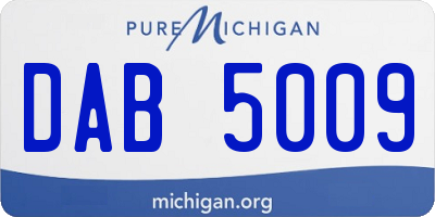 MI license plate DAB5009