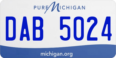 MI license plate DAB5024