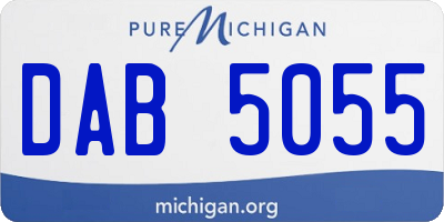 MI license plate DAB5055