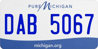 MI license plate DAB5067