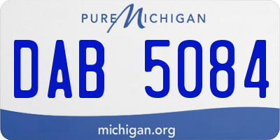 MI license plate DAB5084