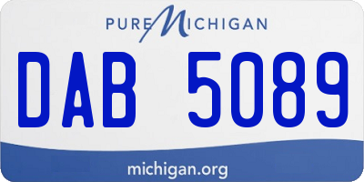 MI license plate DAB5089