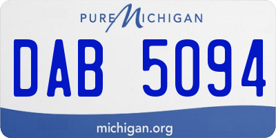 MI license plate DAB5094