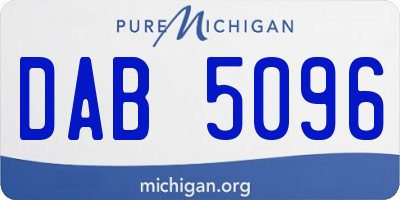 MI license plate DAB5096