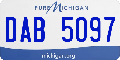 MI license plate DAB5097