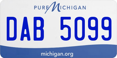 MI license plate DAB5099