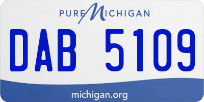 MI license plate DAB5109