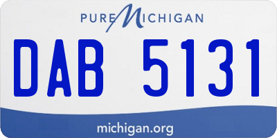 MI license plate DAB5131