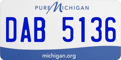 MI license plate DAB5136