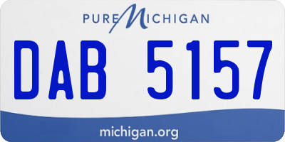 MI license plate DAB5157