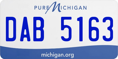 MI license plate DAB5163