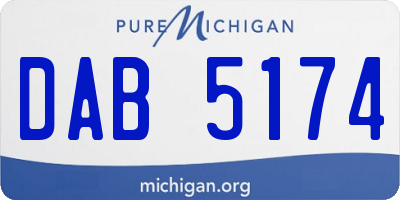 MI license plate DAB5174