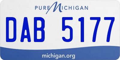 MI license plate DAB5177