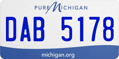 MI license plate DAB5178