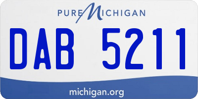 MI license plate DAB5211