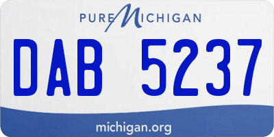 MI license plate DAB5237