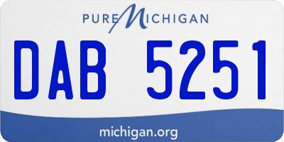 MI license plate DAB5251