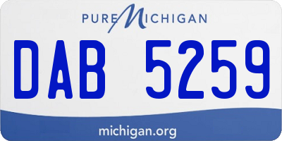 MI license plate DAB5259