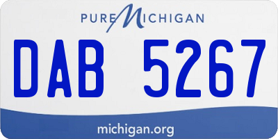 MI license plate DAB5267