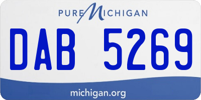 MI license plate DAB5269