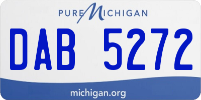 MI license plate DAB5272