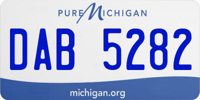 MI license plate DAB5282