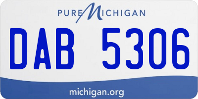 MI license plate DAB5306