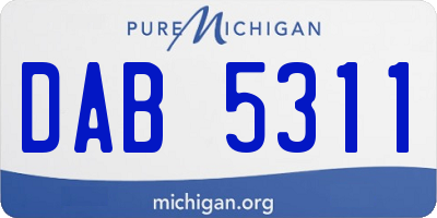 MI license plate DAB5311