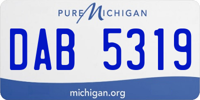 MI license plate DAB5319